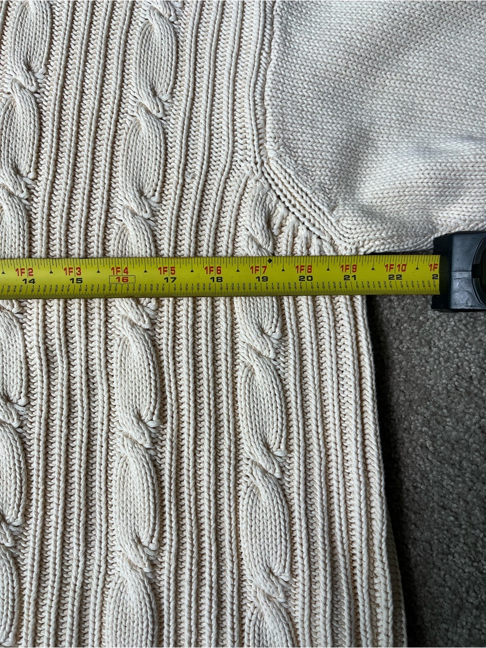 Vintage Liz Sport Liz Claiborne 100% Cotton Cable Knit Mock Neck Sweater M - Picture 10 of 13